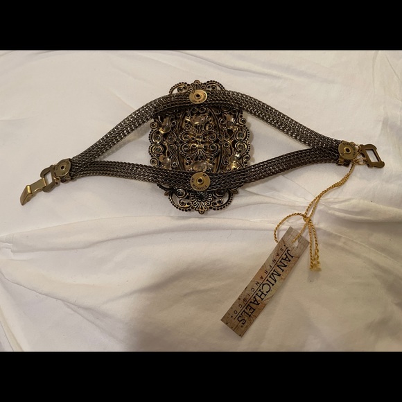 Art Nouveau brass LG Jan Michael’s Bracelet Rare - NWT - Picture 2 of 9